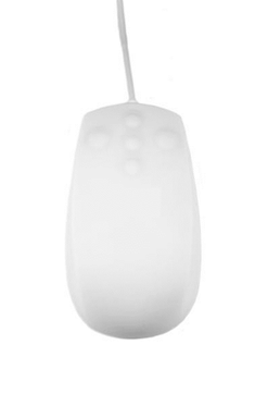 Souris filaire blanche en silicone, IP68, 5 boutons